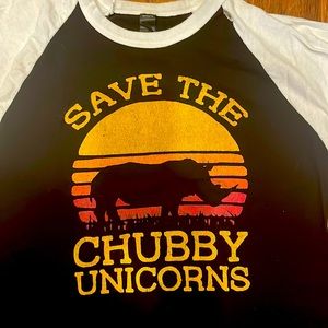 Save the Chubby Unicorns Raglan Size S